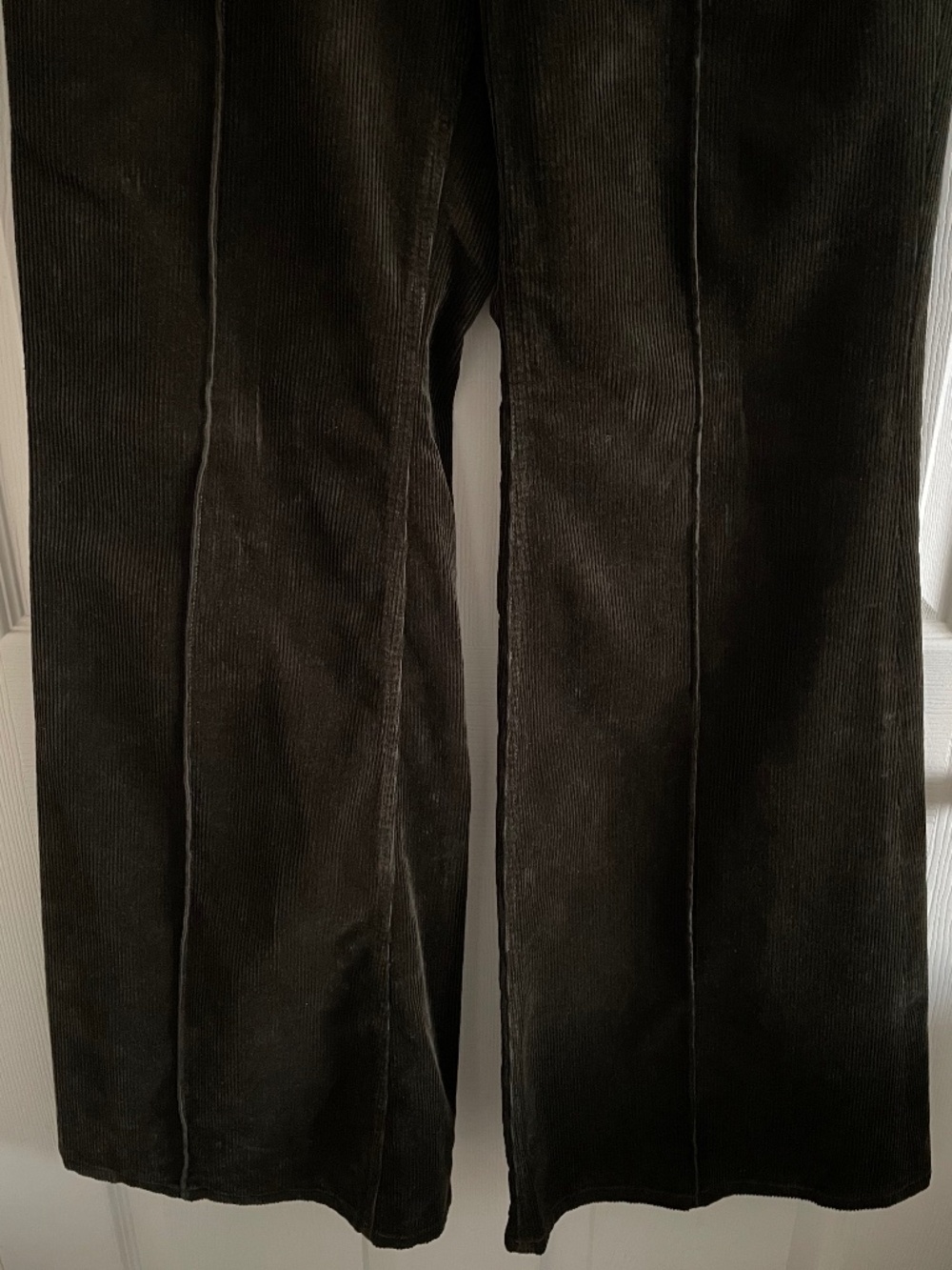 Polo Ralph Lauren Pintucked Corduroy Flare Wide Leg Pants Green - Picture 8 of 10